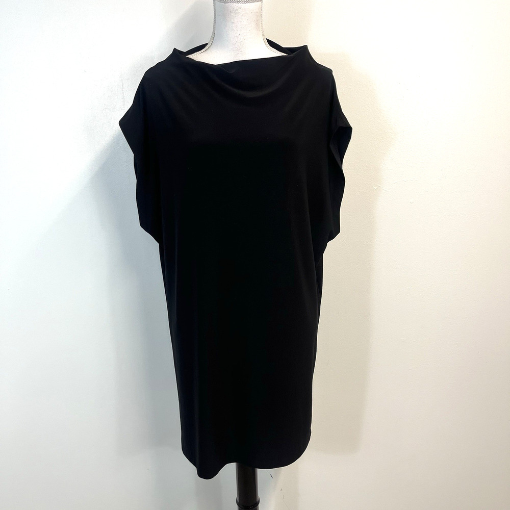 KamaliKulture Dress Tunic Women's Size M Black Stretch Slinky Cocktail Dinner